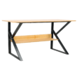 Polcos íróasztal, bükkfa/fekete, TARCAL 100