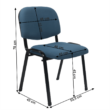 Irodai szék, sötétkék, ISO 2 NEW
