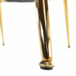 Fotel Art-deco stílusban, szürke-kék Velvet anyag/gold chróm-arany, NOBLIN