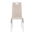 Étkezőszék, bézs Dulux Velvet szövet/króm, OLIVA NEW