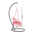Függő szék, pamut+fém/rózsaszín, AMADO 2 NEW