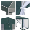 Kerti pavilon sátor, 3,9x2,5x3,9m, zöld/fehér, RINGE TYP 1+6 oldal