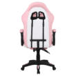Irodai/gamer szék RGB LED világítással, rózsaszín/fehér, JOVELA