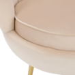 Fotel Art-deco stílusban, bézs Velvet anyag/gold chróm-arany, NOBLIN NEW