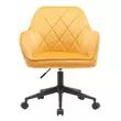 Irodai szék, Velvet szövet sárga/fekete, SORILA NEW