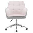 Irodai szék, Velvet szövet rózsaszín/szürke, FELTON NEW