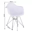 Fotel, műanyag fehér/króm, FEMAN 3 NEW