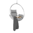 Függő fotel, átlátszó/ezüst/szürke, BUBBLE TYP 1