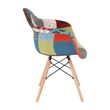 Fotel, patchwork/bükk, TOBO 3  NEW