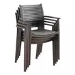 Rakásolható szék, barna/szürke, HERTA
