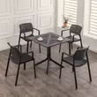 Kerti asztal, fekete, DENTON