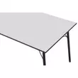 Étkezőasztal, fehér/fekete, 160x80x75 cm, NALAK TYP 3