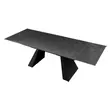 Kihúzható étkezőasztal, grafit/fekete, 160-240x90 cm, SALAL