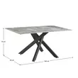 Étkezőasztal, világosszürke/fekete, 160x90 cm, ZENOS