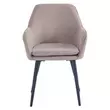 Design fotel, szürkésbarna Taupe/fekete, ILKOM