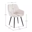 Design fotel, bézs/fekete, MARKEN