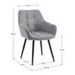 Design fotel, szürke/fekete, MARKEN