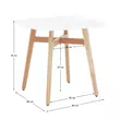 Étkezőasztal, fehér/természetes fa, 80x80 cm, DEJAN 3 NEW