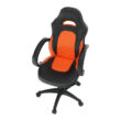 Irodai szék, textilbőr fekete/narancssárga, NELSON