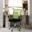 Irodai szék, háló zöld/fekete anyag, APOLO