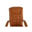 Irodai szék, barna textilbőr/króm, SORIA