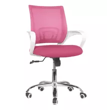 Irodai szék, rózsaszín/fehér, SANAZ TYP 2
