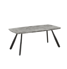 Étkezőasztal, 180 cm, beton/fekete, ADELON
