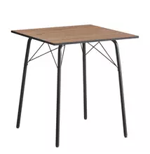 Étkezőasztal, artisan tölgy/fekete, 70x70x75 cm, NALAK TYP 1