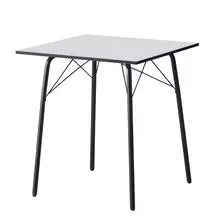 Étkezőasztal, fehér/fekete, 70x70x75 cm, NALAK TYP 1
