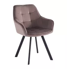Design fotel, szürkésbarna Velvet/fekete, PETIN