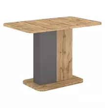 Kihúzható étkezőasztal, wotan tölgy/antracit, 110-145x68,6 cm, NETOX