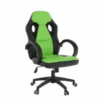 Irodai szék, textilbőr fekete/zöld, LESTER NEW