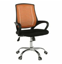 Irodai szék, narancssárga/fekete/króm, IMELA TYP 2