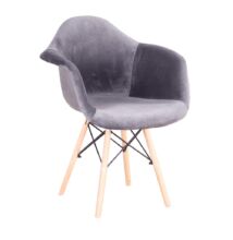 Modern fotel, szürkésbarna Taupe Velvet anyag, DAREL TYP 3