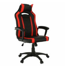 Irodai/gamer szék, fekete/piros, AGENA
