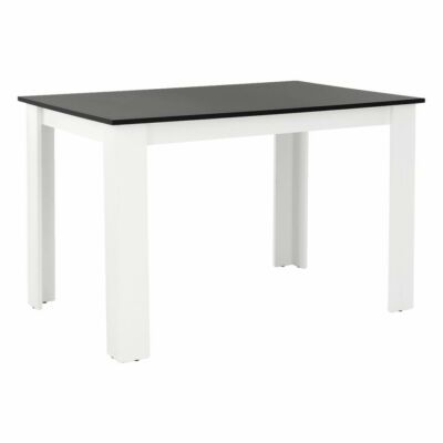 Étkezőasztal, fehér/fekete, 120x80, KRAZ